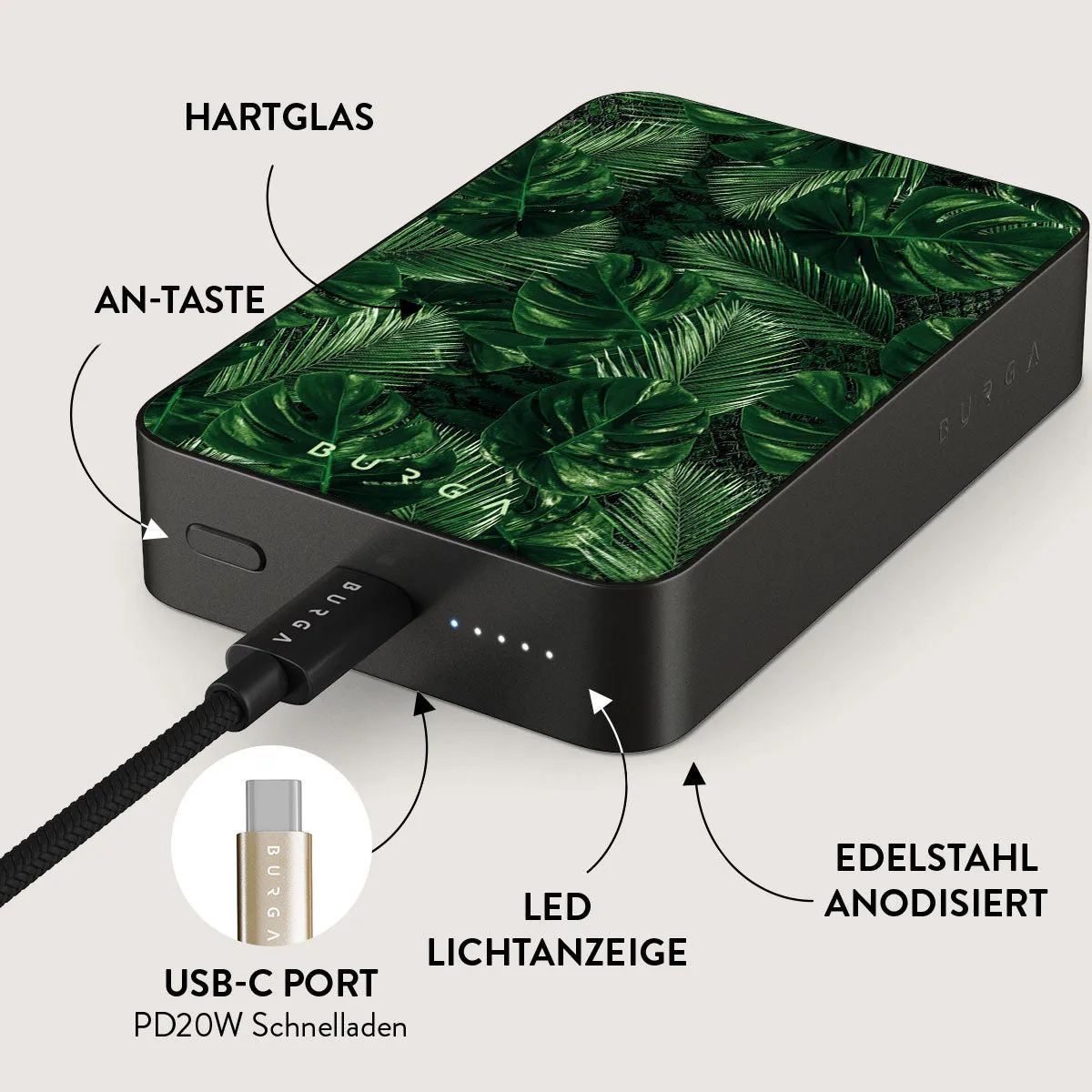 Tropical Garden - Magnetic Powerbank