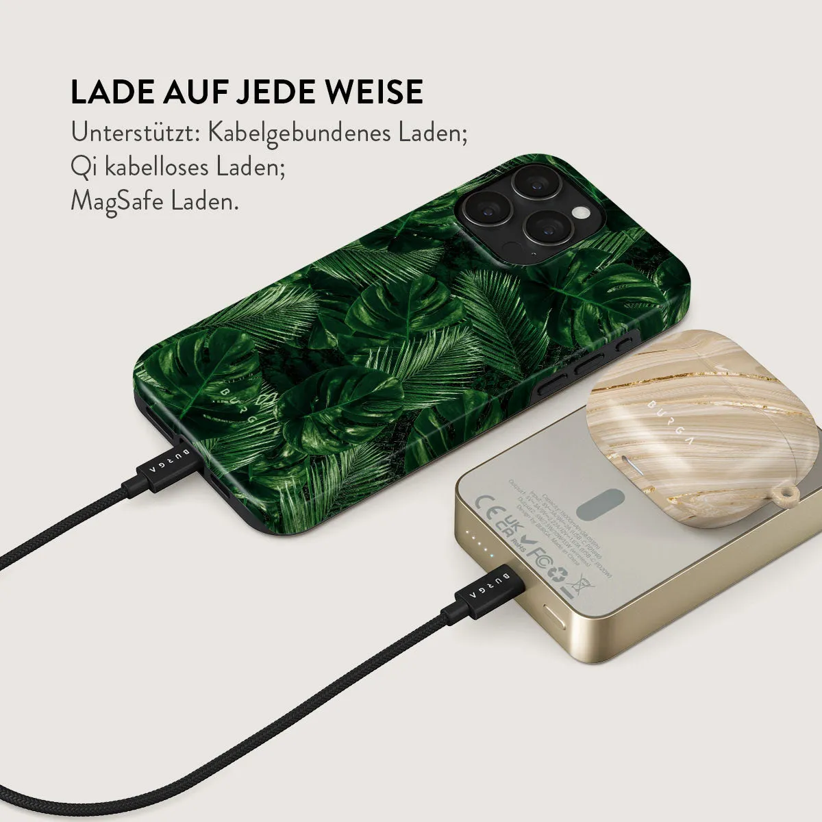 Tropical Garden - Magnetic Powerbank