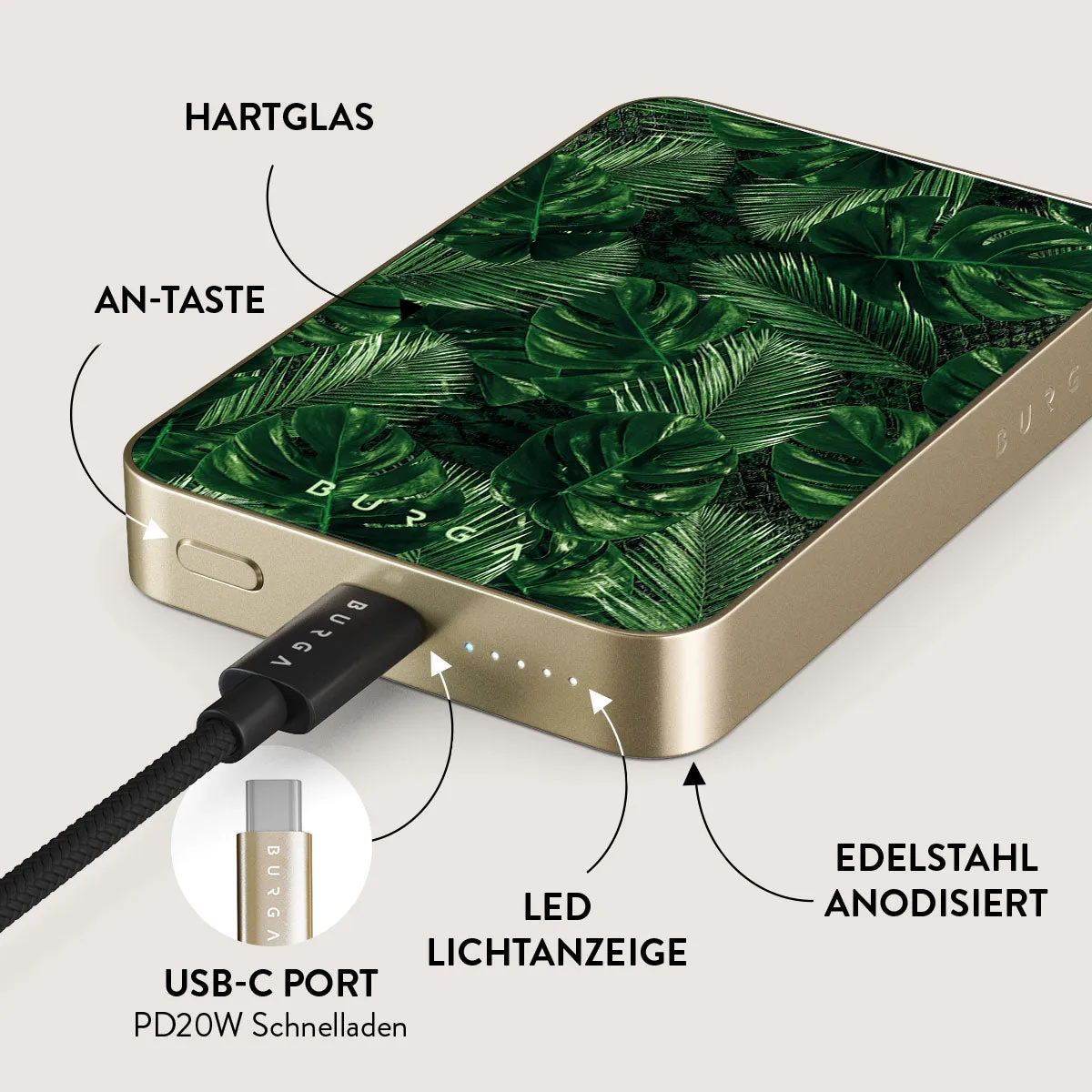 Tropical Garden - Magnetic Powerbank