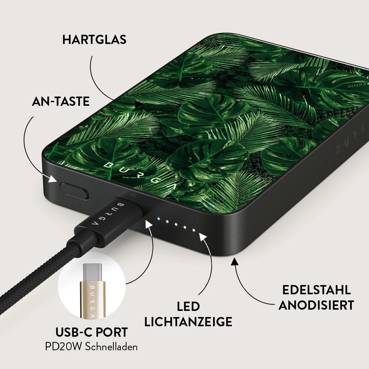 Tropical Garden - Magnetic Powerbank