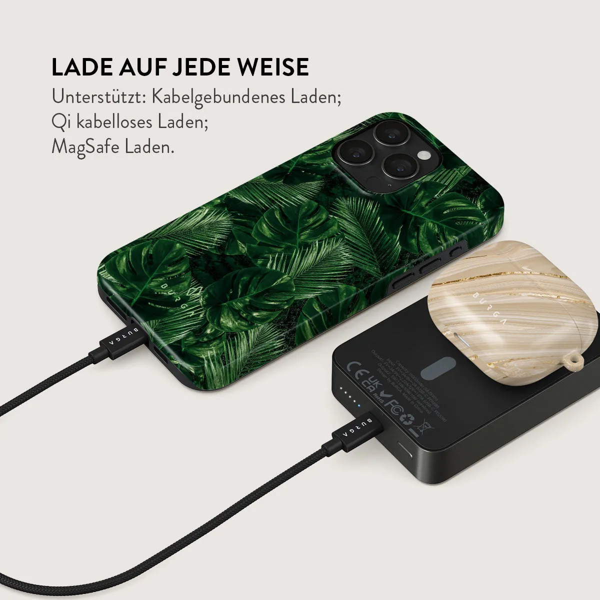 Tropical Garden - Magnetic Powerbank