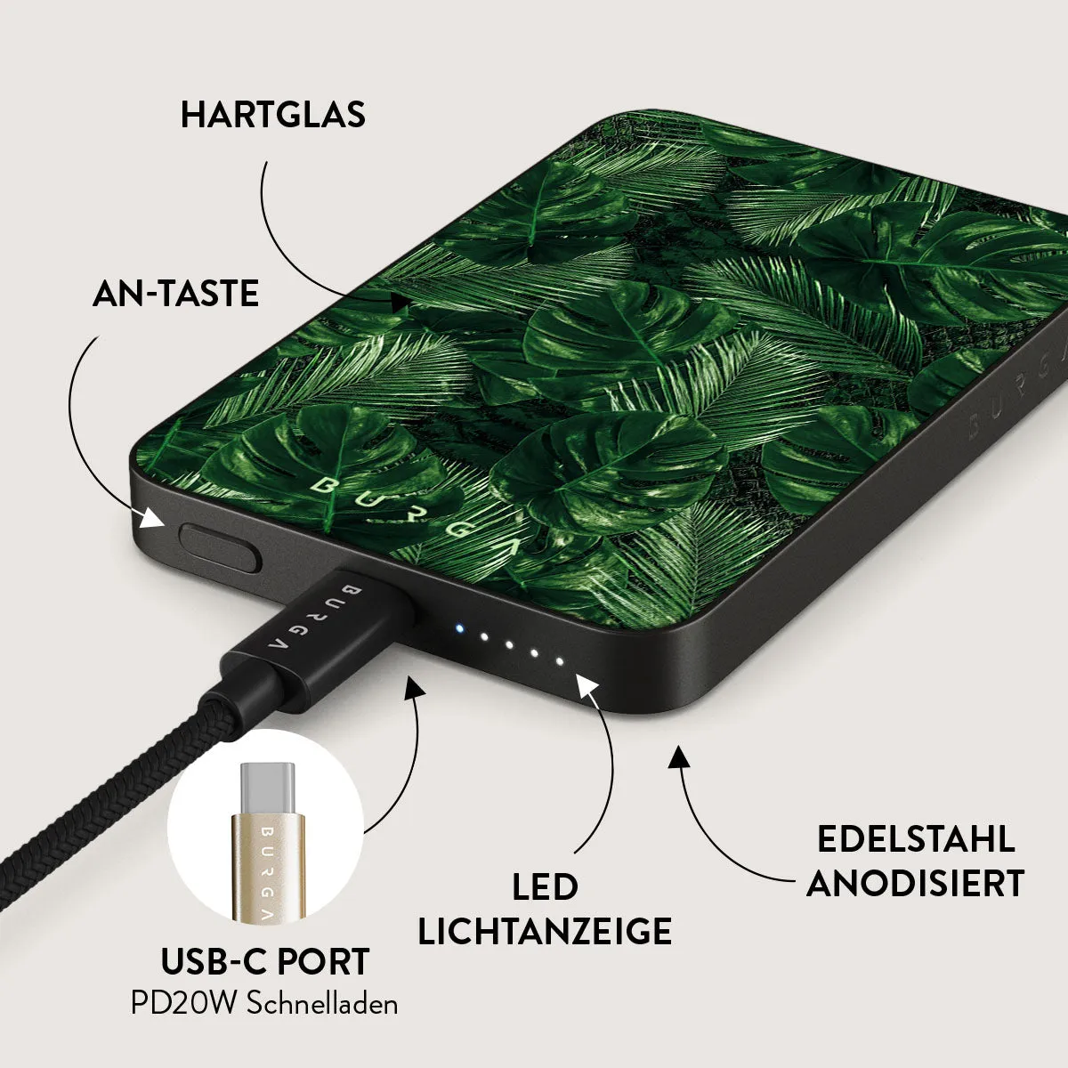 Tropical Garden - Magnetic Powerbank