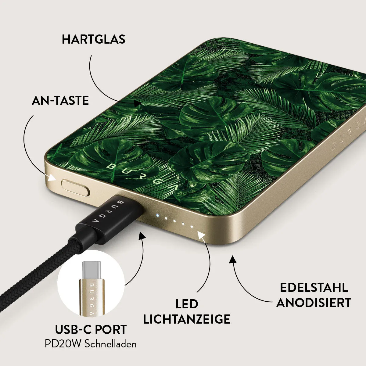Tropical Garden - Magnetic Powerbank