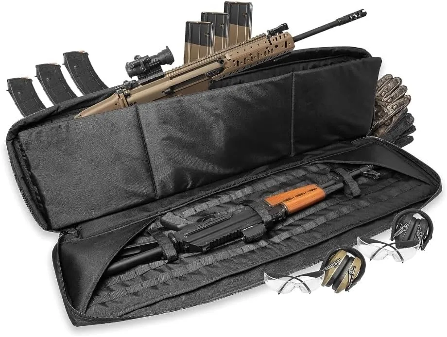 TRT Double Rifle Soft Case, Tactical Long Rifle Carrying Soft Protective Bag