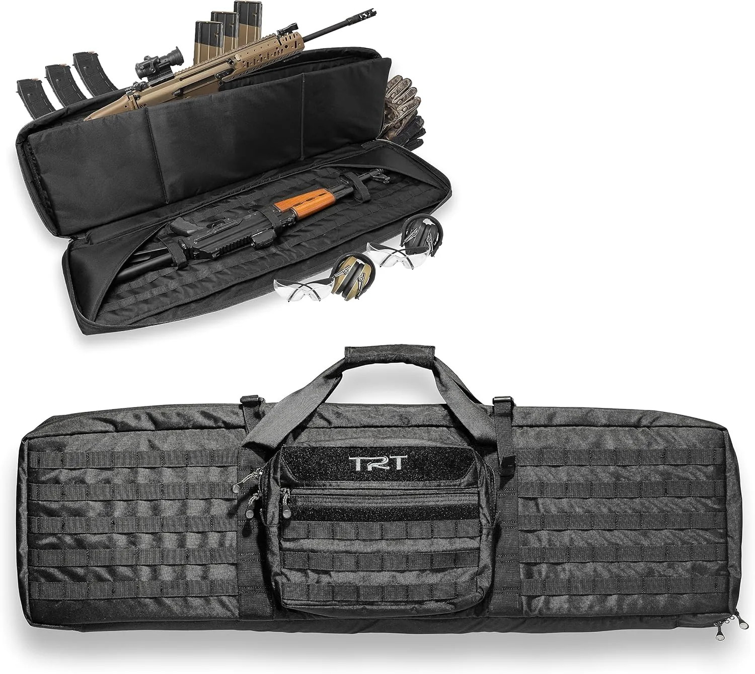TRT Double Rifle Soft Case, Tactical Long Rifle Carrying Soft Protective Bag