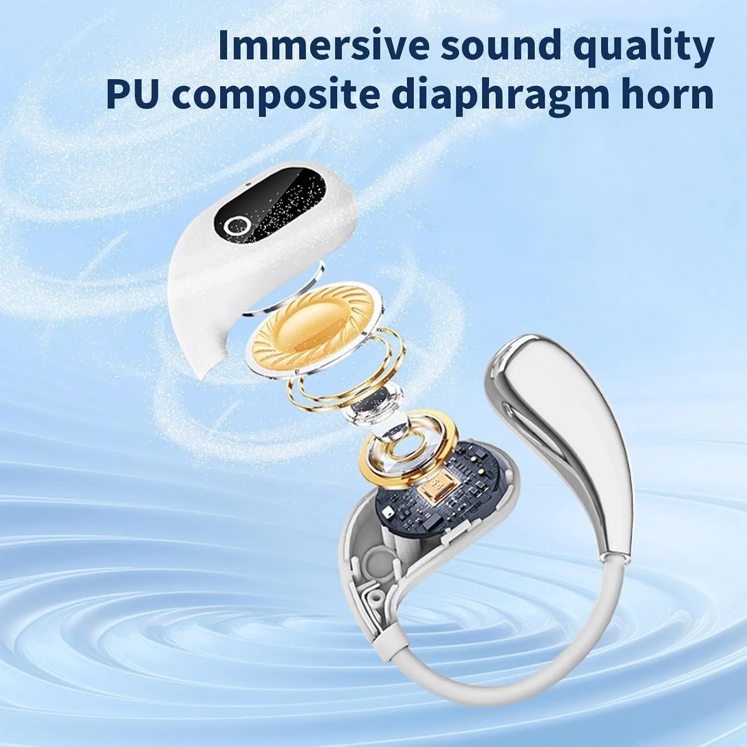 Truebuds Wireless Earbuds, Multi-language Smart Translation Bluetooth Headset, Language Translation Earbuds Real Time, Ai Headphones Language Translation, Open Air 5 Ows Translator(Black 2Pcs)