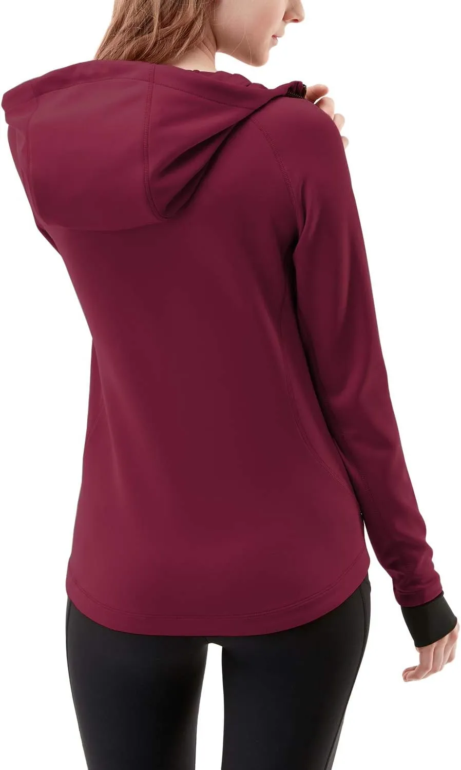 TSLA Women's Full Zip Workout Jackets, Long Sleeve Active Track Running Jacket, Lightweight Yoga Athletic Jacket