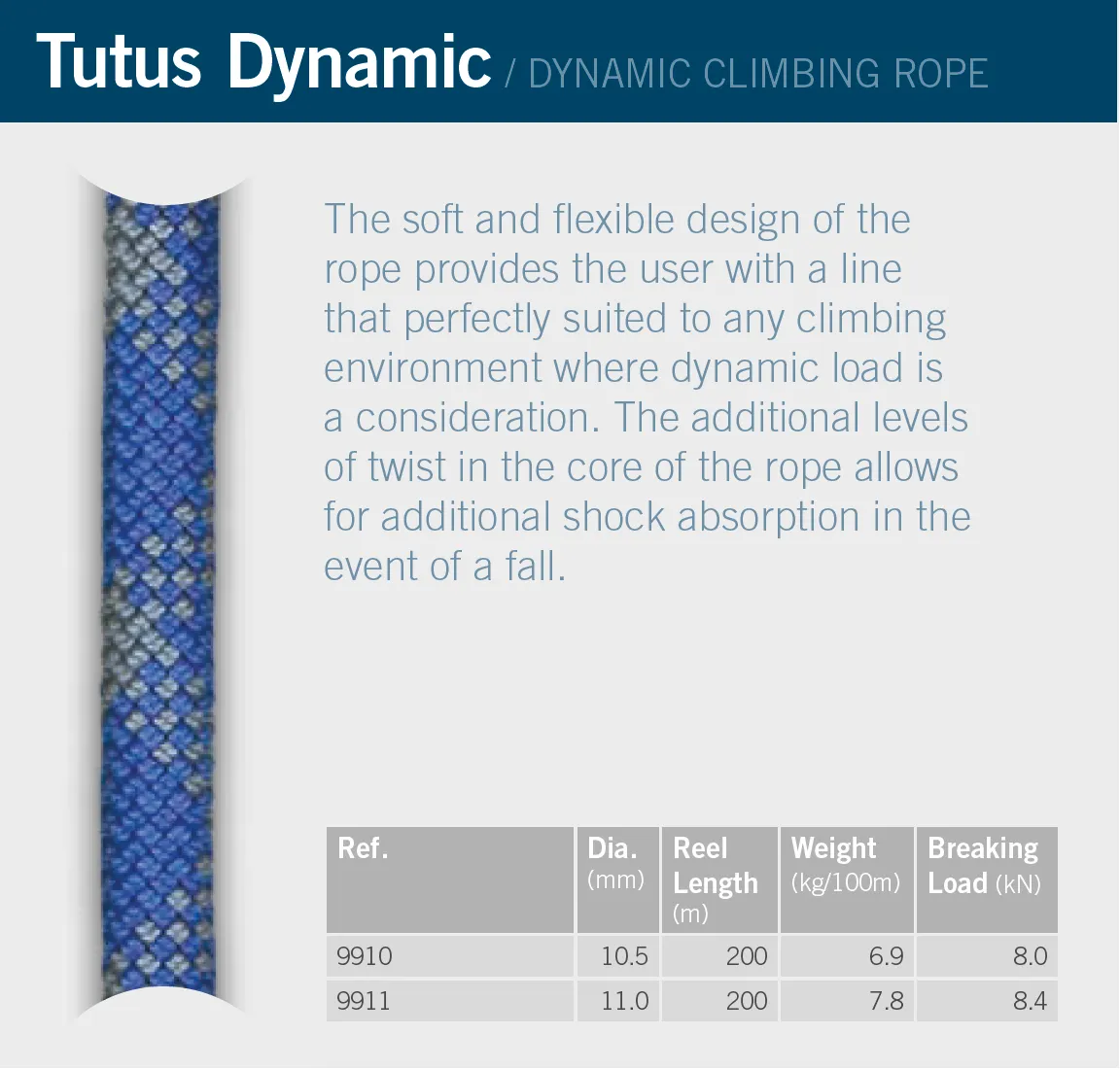Tutus Dynamic - Climbing rope (200M)