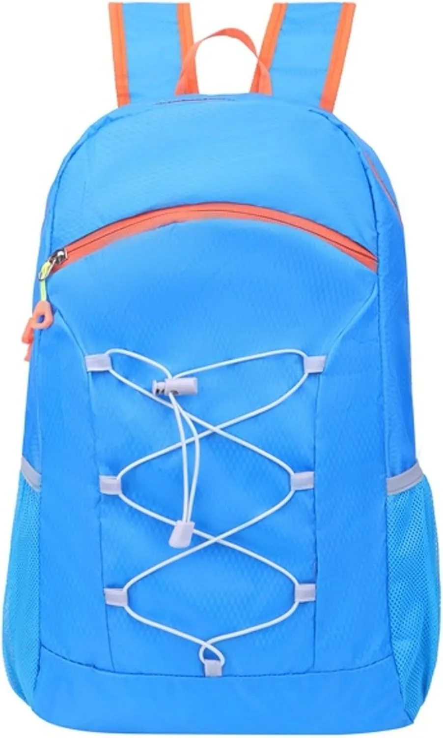 TWO KAT Lightweight Packable Hiking Backpack 20L Bottle Holder, Water Resistant Daypack, Foldable Bags Travel Camping Outdoor (Blue)