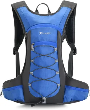 Two Shoulder Bag,YIWENG 10L Bike Hydration Backpack Lightweight Hiking Backpack Daypack Shoulder Bag for Outdoor Camping Cycling Running Traveling, Blue