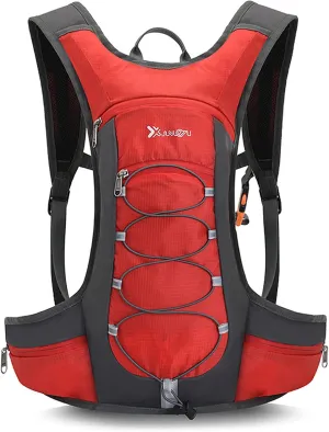 Two Shoulder Bag,YIWENG 10L Bike Hydration Backpack Lightweight Hiking Backpack Daypack Shoulder Bag for Outdoor Camping Cycling Running Traveling, Red