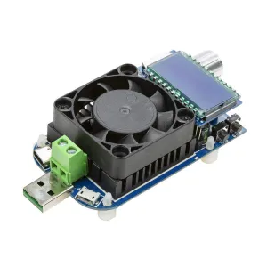 UCTRONICS Electronic USB Load Tester, Adjustable Discharge Resistor Module 35W, Test and Trigger QC2.0 QC3.0 AFC 9V FCP, Intelligent Temperature Control with Cooling Fan