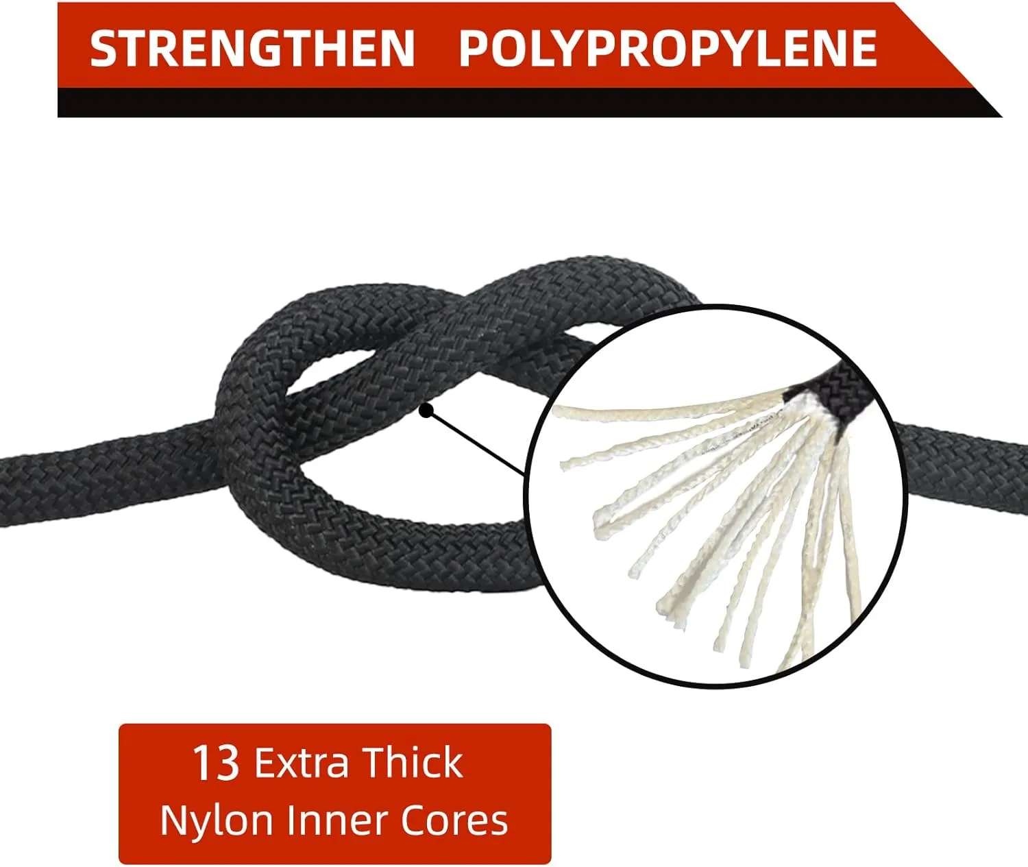 UIAA Static Climbing Rope 10.5mm, 60M(200FT) Nylon Kernmantle Rappelling Rope for Survival Rescue Cord Rock Mountaineering Climbing Hauling