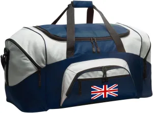UK or British Flag Duffel Bag LARGE United Kingdom Suitcase or Gym Gear Bag