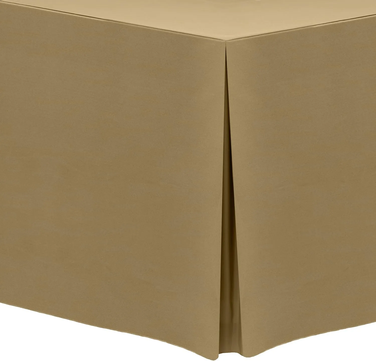 Ultimate Textile -10 Pack- 8 ft. Fitted Polyester Tablecloth - Fits 24 x 96-Inch Banquet and Folding Rectangular Tables - 36" H, Toast