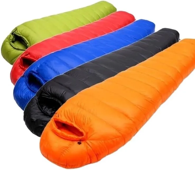 Ultra Light Goose Down Mummy Sleeping Bag for Camping - Waterproof Outdoor Gear for Adults