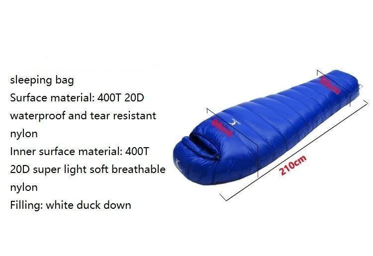 UltraLight Duck Down Mummy Style Sleeping Bag