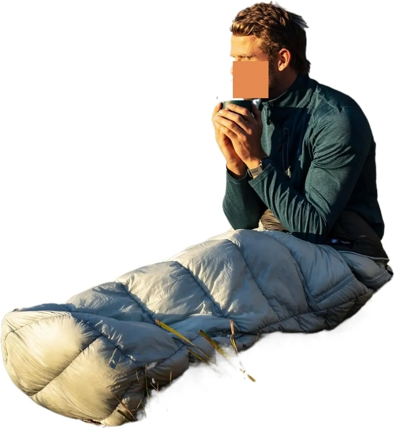Ultralight Goose Down Mummy Sleeping Bag - 90% Down Fill, 860FP, Ideal for Winter Camping & Hiking