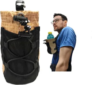 Ultralight Shoulder Strap Water Bottle Holder, Durable Backpack Water Bottle Carrier Fits 8oz-24oz Bottles for Hiking, Running, Travel | Backpack Accessories & Backpack Attachments
