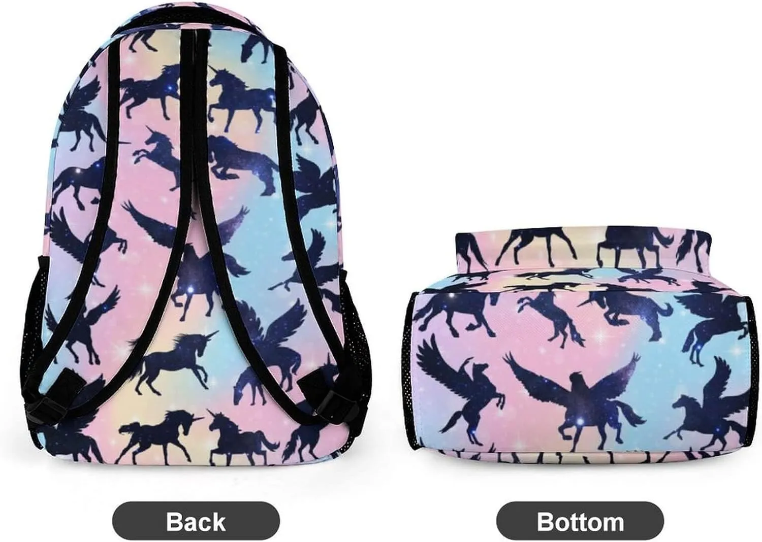 Unicorn School Backpack for Kids Girls Boys, 16 Inch Cute Unicorns Themed Bookbag, Personalized School Backpack for Students Children, Lightweight, Large Capacity