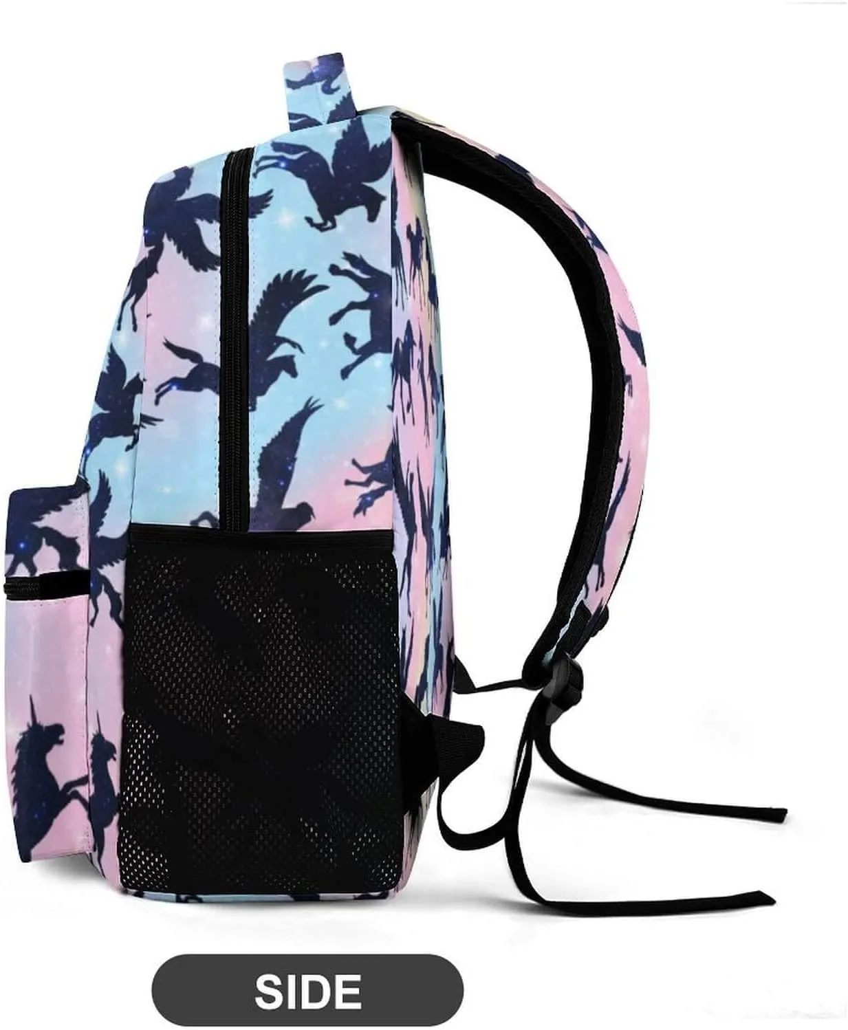 Unicorn School Backpack for Kids Girls Boys, 16 Inch Cute Unicorns Themed Bookbag, Personalized School Backpack for Students Children, Lightweight, Large Capacity