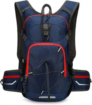 Unisex Large Capacity Backpack Hiking Camping Cycling Daypack With Helmets Storage Holder Hydrations Pack