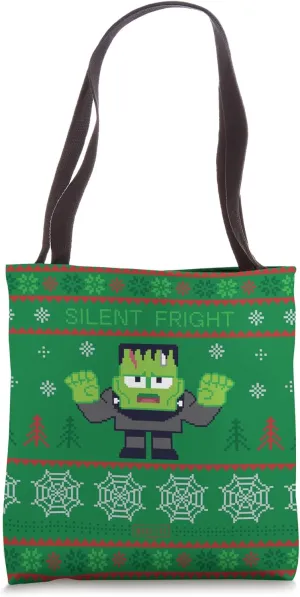 Universal Monsters Frankenstein Silent Fright Ugly Sweater Tote Bag