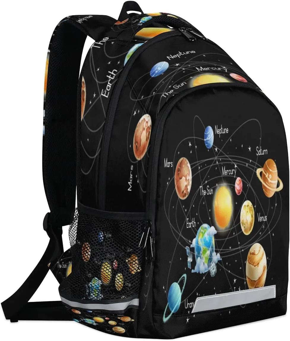 Universe Solar System Planet Backpack for Boys Girls Kids Schoolbag Children School Bookbag,Women Men Casual Daypack Students College Bookbags Travel Bags