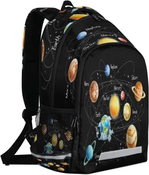 Universe Solar System Planet Backpack for Boys Girls Kids Schoolbag Children School Bookbag,Women Men Casual Daypack Students College Bookbags Travel Bags