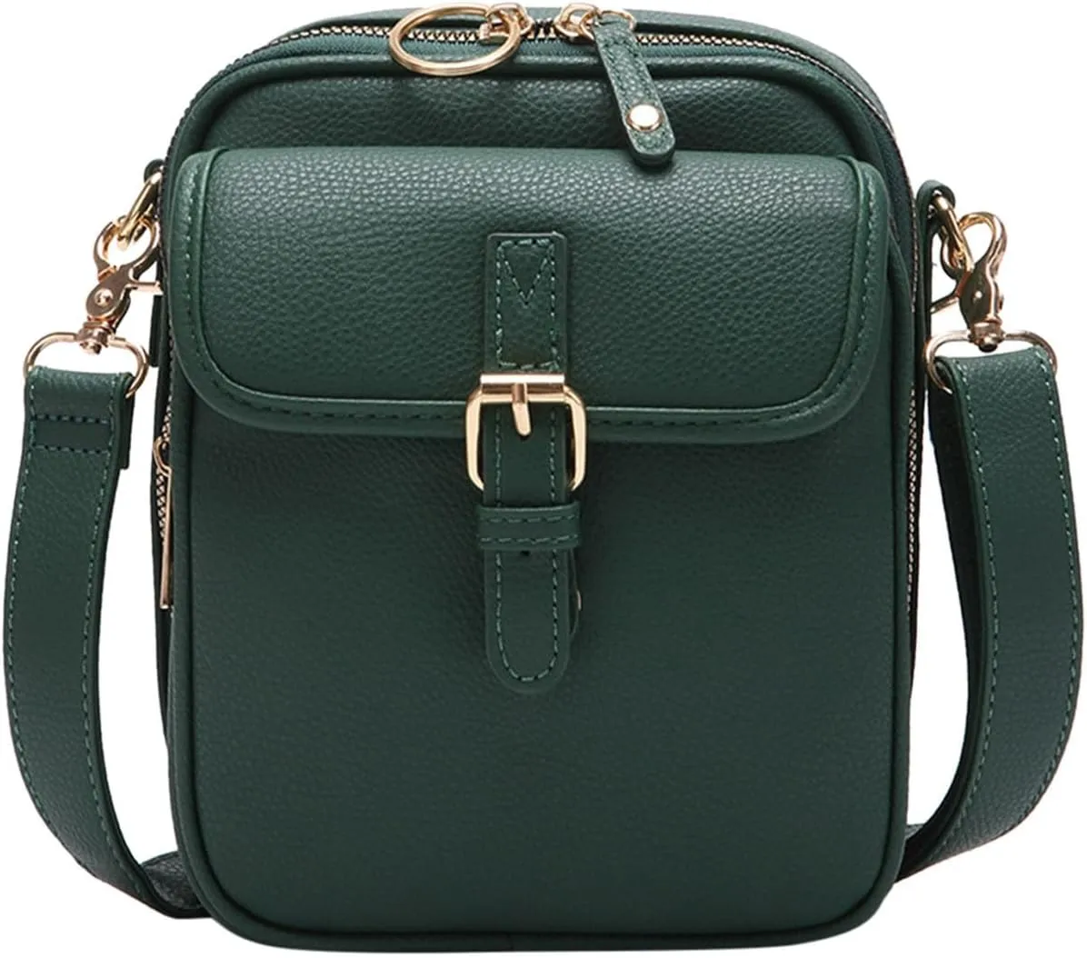 Upgrade Vintage Double Layer Large Capacity Mini Messenger Bag, Leather Purse Crossbody Shoulder Bag, Small Messenger Bags