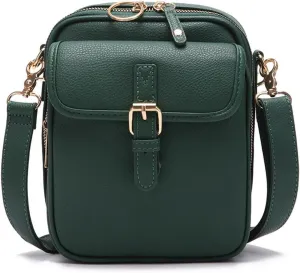 Upgrade Vintage Double Layer Large Capacity Mini Messenger Bag, Leather Purse Crossbody Shoulder Bag, Small Messenger Bags