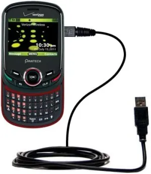 USB Data Hot Sync Straight Cable for The Pantech Jest 2 with Charge Function – Two Functions in one Unique TipExchange Enabled Cable