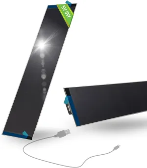 USB Solar Panel - Small Solar Panel Charger 5v 5.5W with High Performance Monocrystalline for Motorized Blinds, Windows, Doorbell, Security Camera, Smart Phone