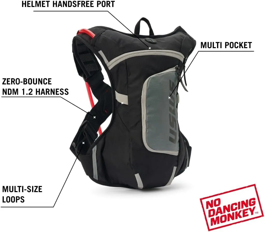 USWE Moto Hydro Hydration Pack - with Water Bladder, a High End, Bounce Free Backpack for Enduro and Off-Road Motorcycle