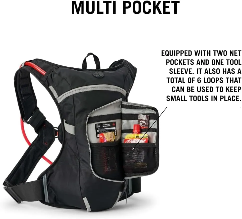USWE Moto Hydro Hydration Pack - with Water Bladder, a High End, Bounce Free Backpack for Enduro and Off-Road Motorcycle