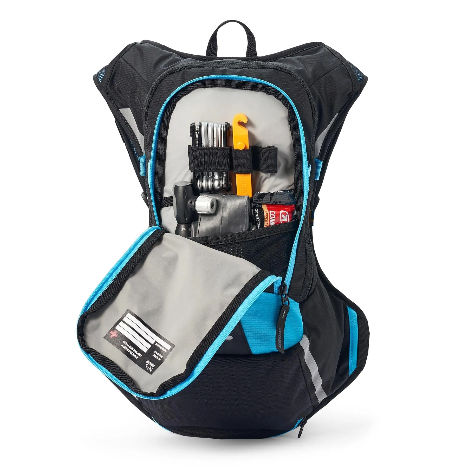 USWE MTB Hydro 8L Hydration System Backpack - Black/Horizon Blue