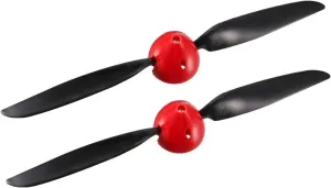 uxcell RC Folding Propellers 11x6 Inch Spinner Size D45xH43mm 3mm Motor Shaft Dia. 2-Vane for Airplane Helicopter Nylon 2pcs