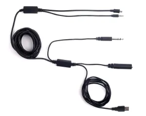V2 18FT ATC Radio Audio Recording Cable with Dual Output for Gopro Phone Audio Recorder Extra Long 5meter Airplane Cockpit Intercom with USB Power HERO3 HERO3  / HERO4, Needs Adapter For Newer Models
