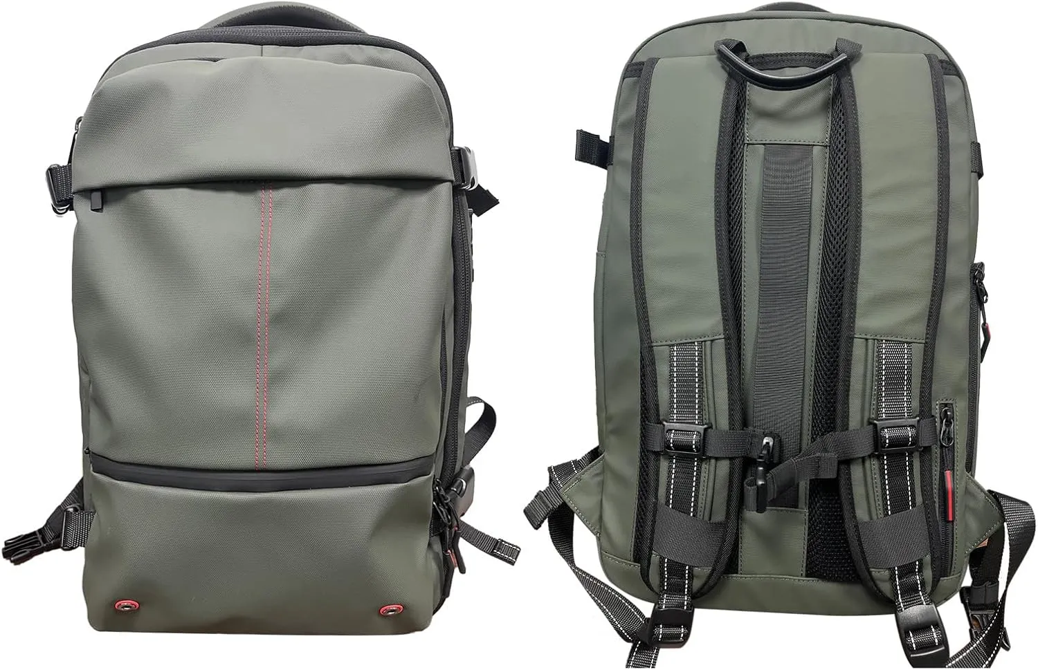 Vacuum Backpack - Water Expandable Vacpack with Vacuum Compression & 19 Inch Large Capacity, Anti Theft Backpack for Travel (Green)