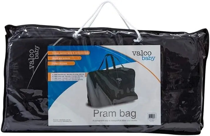 Valco Baby Universal Storage Bag for Single & Twin Strollers – Fits Snap Duo, Trend, NEO Twin & DUO X, Durable Travel Bag with Carry Handle & Reinforced Bottom