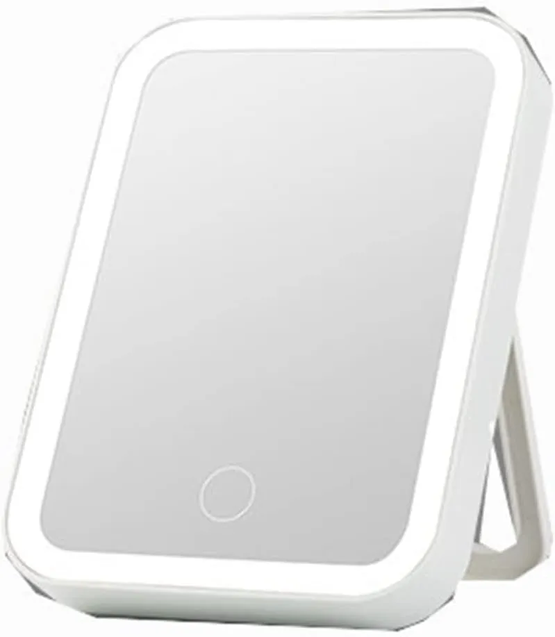 Vanity Mirror Makeup Mirror Touch Screen Light Portable Standing Folding VanityMagnifying Compect Cosmetics Mirror.