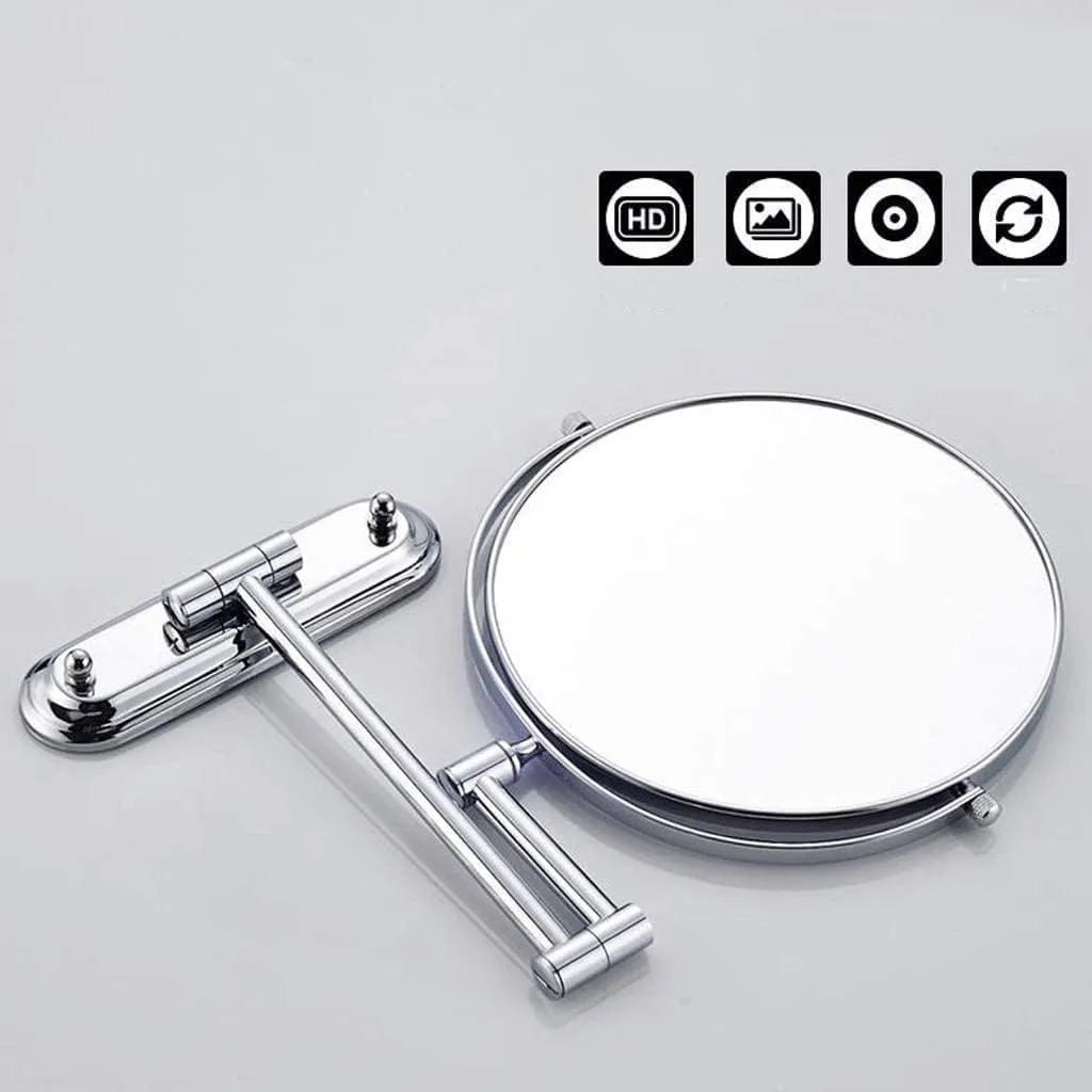 Vanity Mirror, Makeup Mirror Vanity Mirror Wall Mounted Shaving Cosmetic Mirror Extending Folding Double Sided 7X Magnification Bathroom Cosmetic Mirror(A,8 inch)
