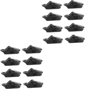 VANZACK 100pcs Tent Clips Lightweight Tarp Fasteners Unique Toothed Design for Secure Outdoor Camping Easy Installation Cord Clamps for Awnings and Tents