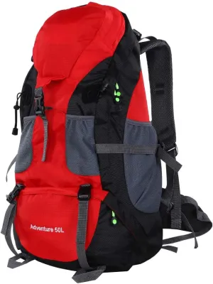 VBESTLIFE Hiking Backpack, 50L Bag Camping Climbing Outdoor Travel Hiking Backpack (Red)