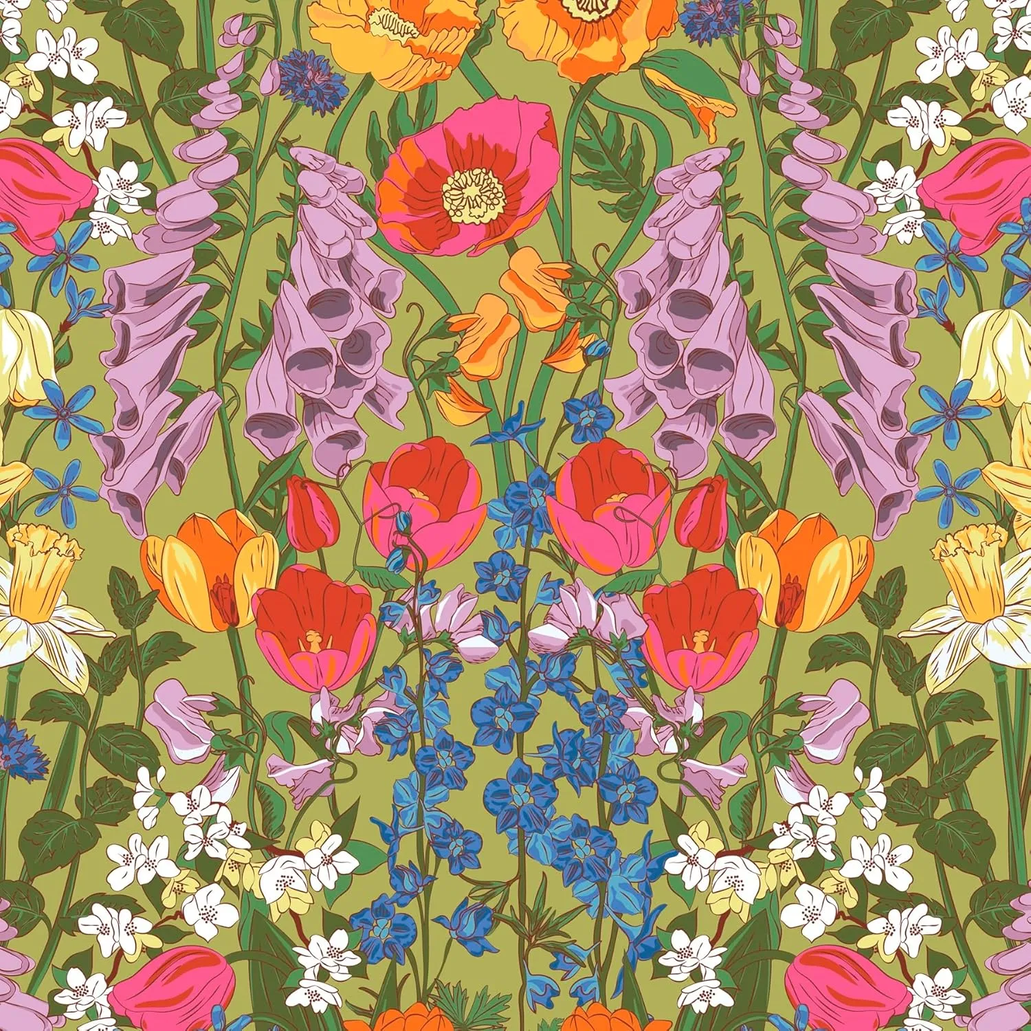 Vera Bradley Premium Cotton Small Banbury Backpack, Meadow Bouquet