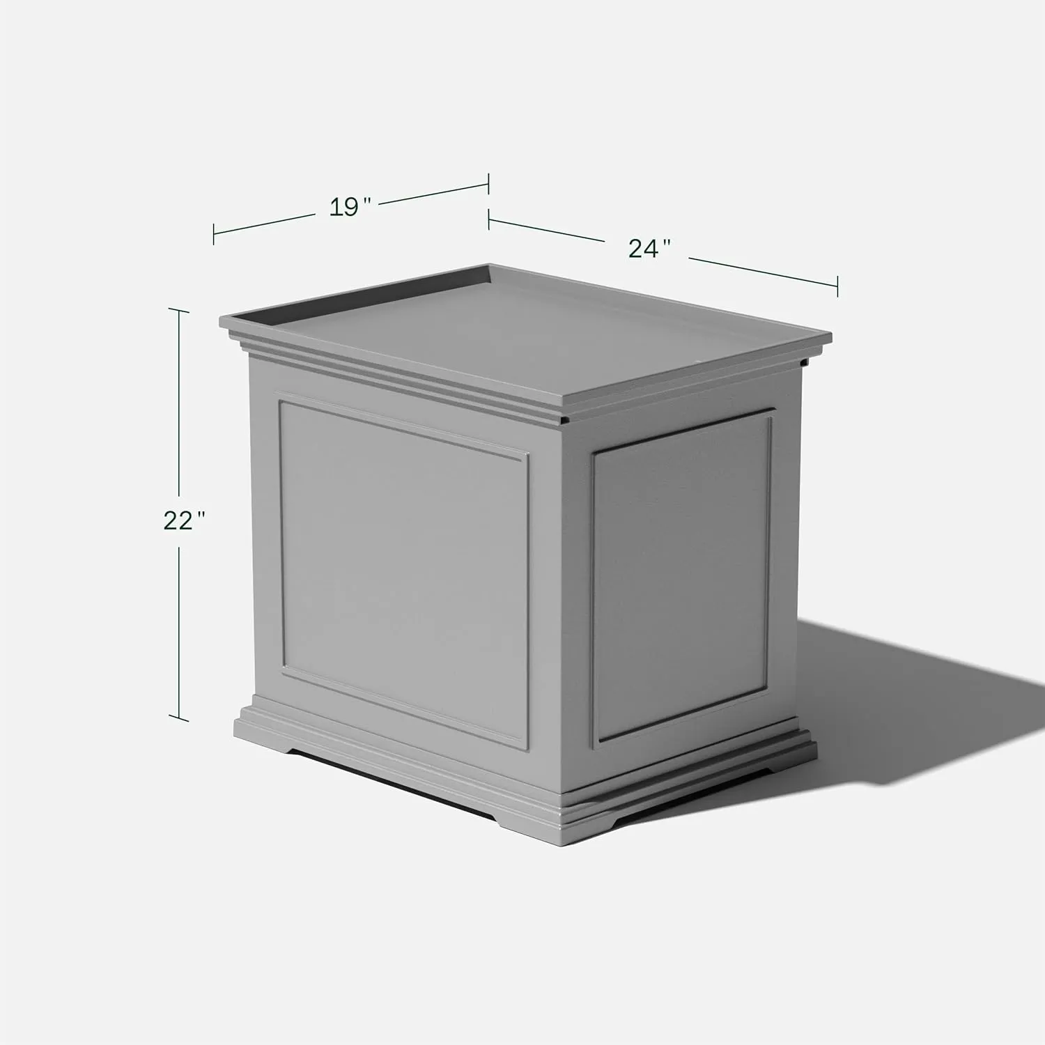 Veradek Brixton Tray Table - 2-in-1 Outdoor Side Table with Storage and Tray for Patio/Porch | Durable All-Weather Resistant | Classic & Functional