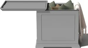 Veradek Brixton Tray Table - 2-in-1 Outdoor Side Table with Storage and Tray for Patio/Porch | Durable All-Weather Resistant | Classic & Functional