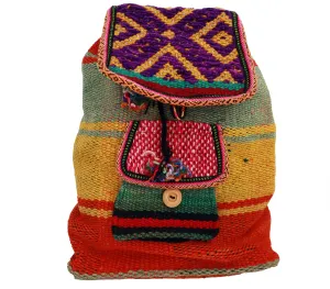 Vibrant Purple with Marigold, Double Closure, Backpacks