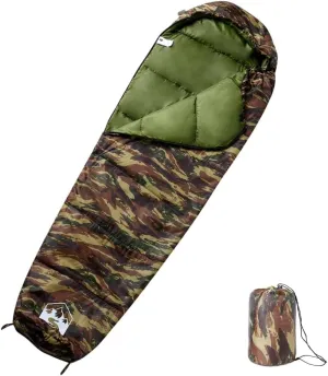 vidaXL Mummy Sleeping Bag for Adults Camping 3 Seasons
