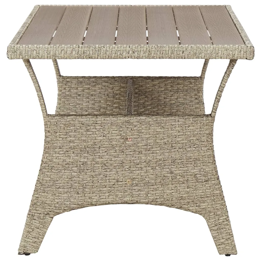 vidaXL Outdoor Dining Table Patio Table Garden Wicker Furniture PE Rattan